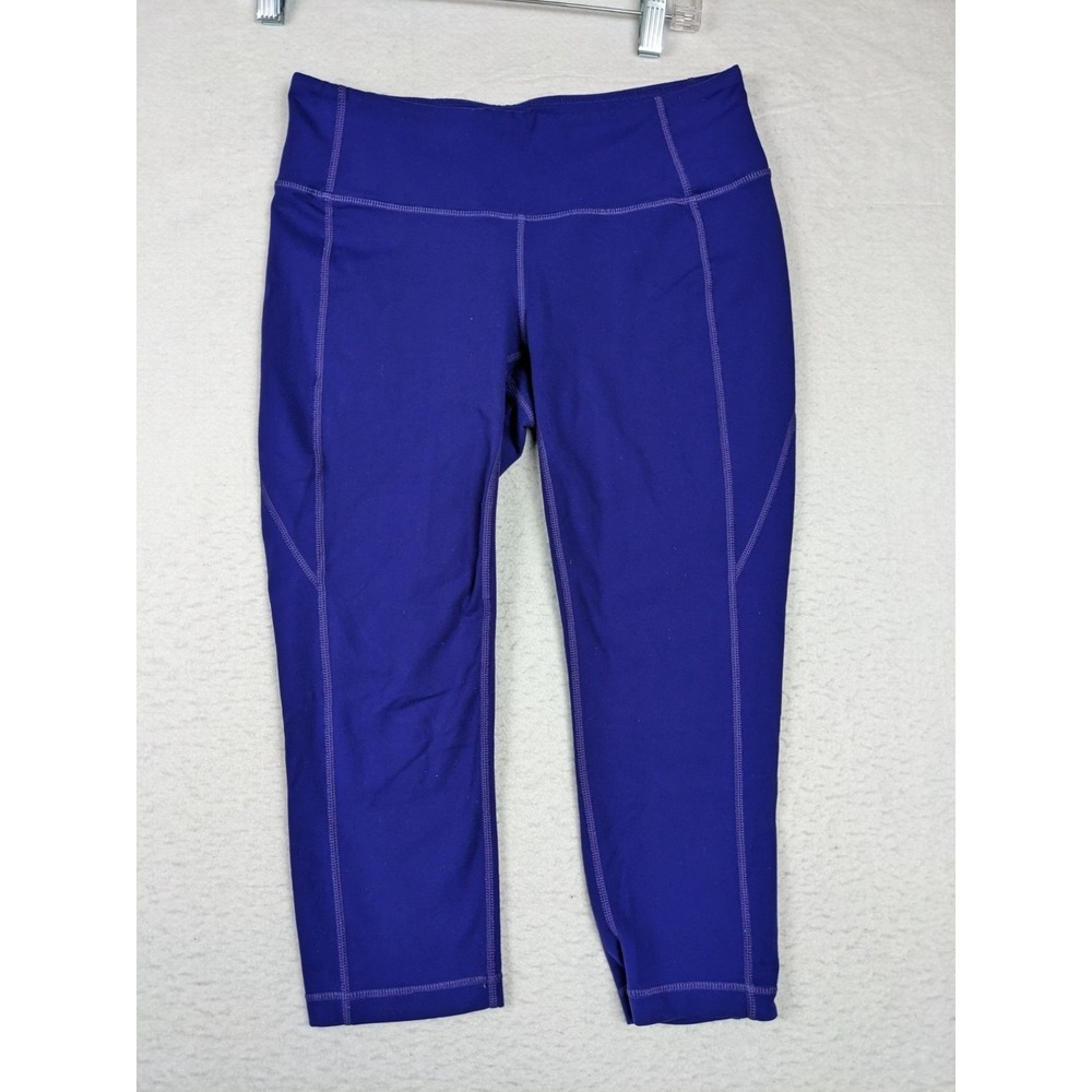 Athleta Womens Capri Leggings Size M Nylon Blue